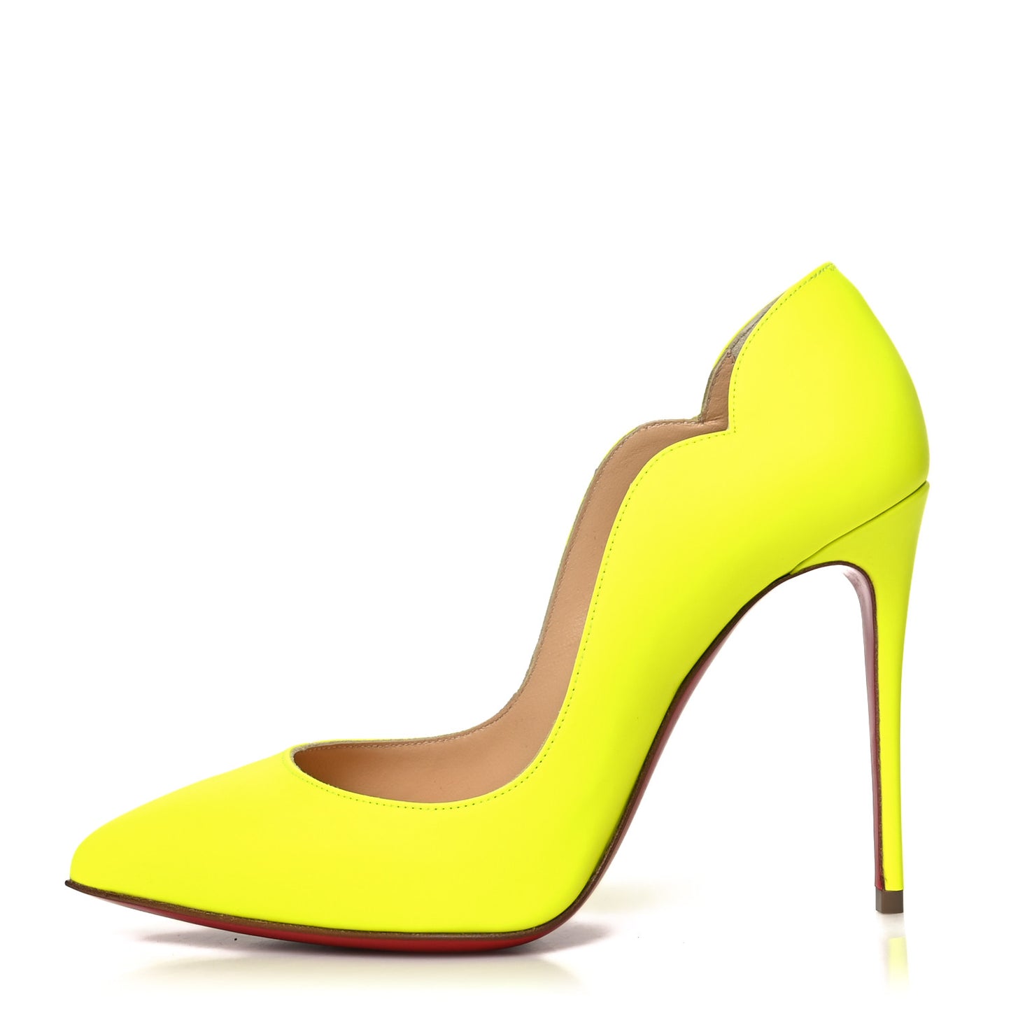 Calfskin Hot Chick 100 Pumps 35.5 Fluo Yellow