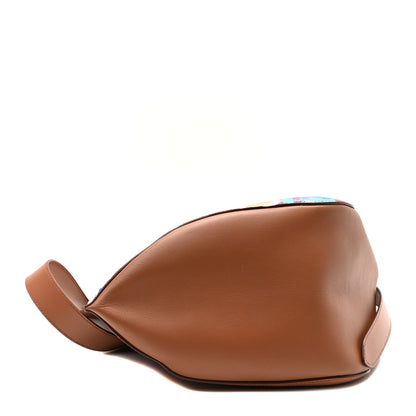 Lanvin X Gallery Dept. Calfskin Medium Hook Bag Camel Multicolor 4 of 10
