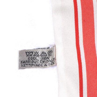 Chanel Silk Pearl CC N°5 Scarf Red Orange 6 of 6