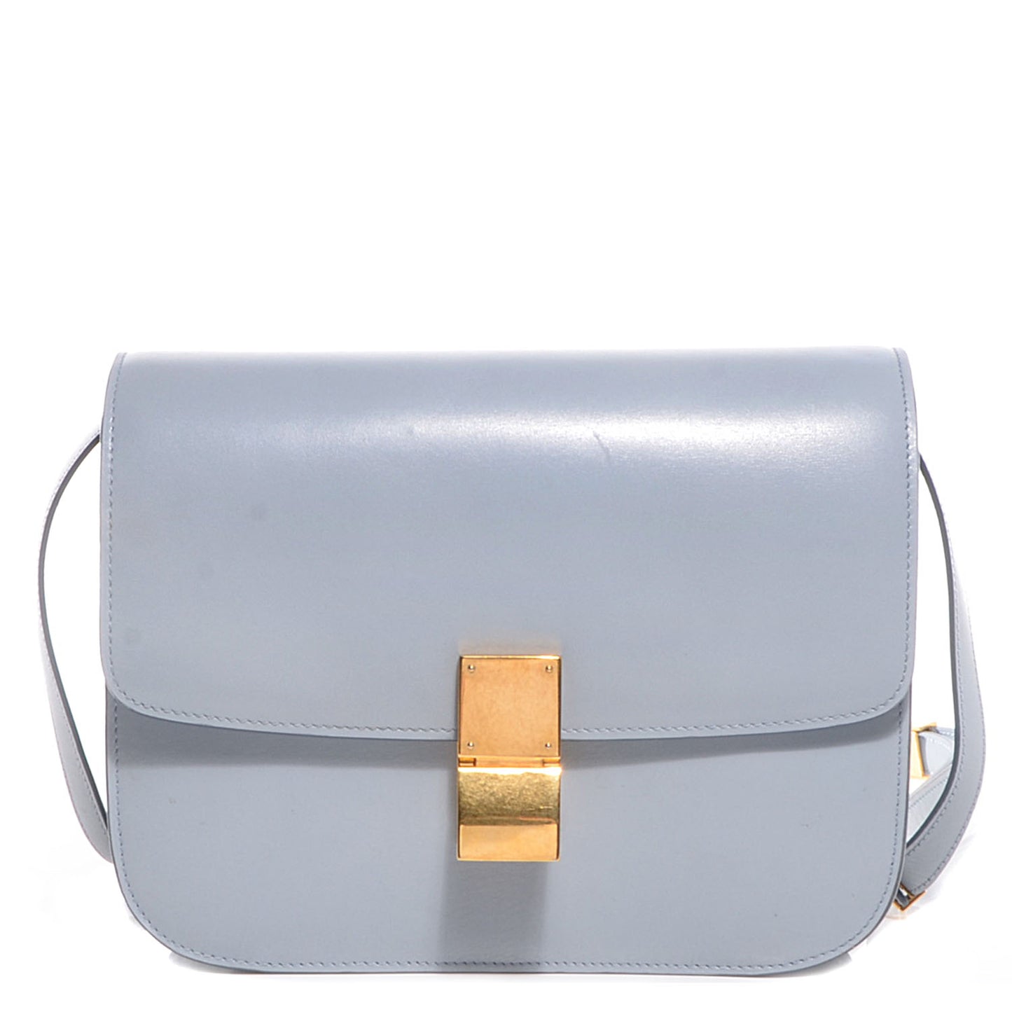 Smooth Calfskin Medium Classic Box Flap Bag Powder Blue