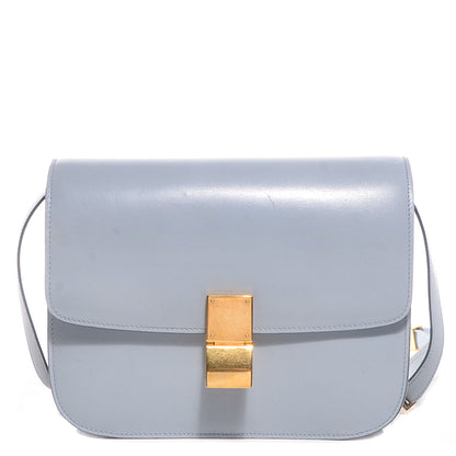 Celine Smooth Calfskin Medium Classic Box Flap Bag Powder Blue 1 of 10