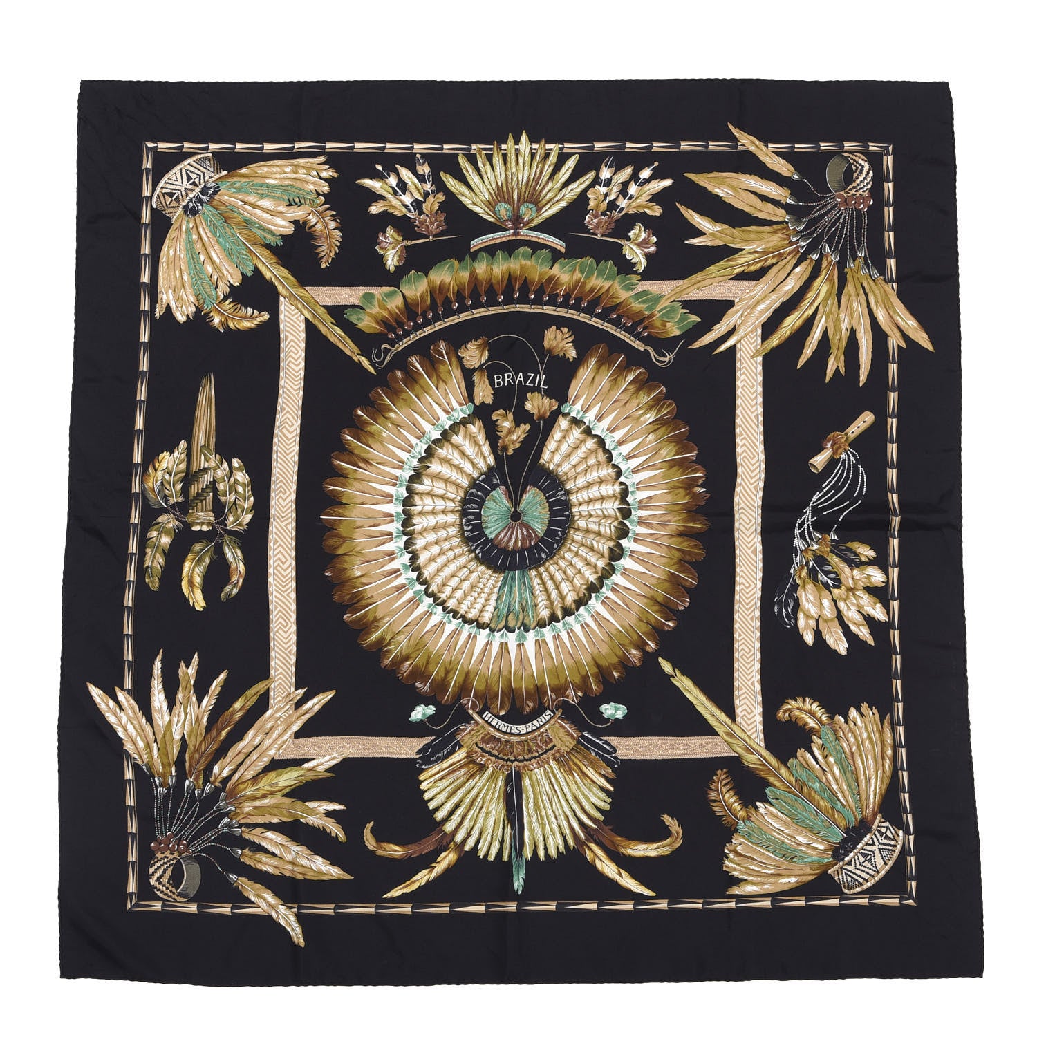 Hermes Silk Brazil Scarf 90 1 of 4