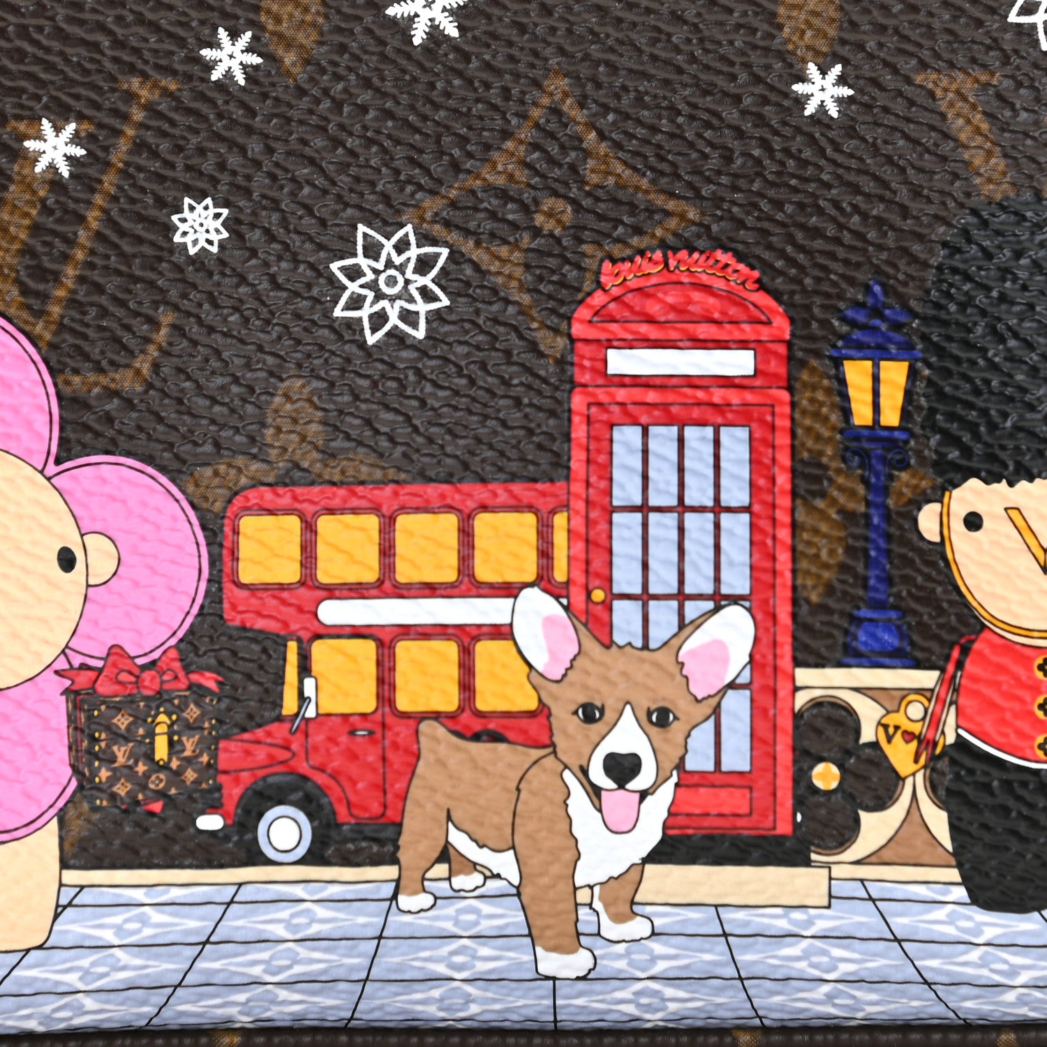 Louis Vuitton Monogram 2021 Christmas Animation London Mini Pochette Accessories Red 8 of 11