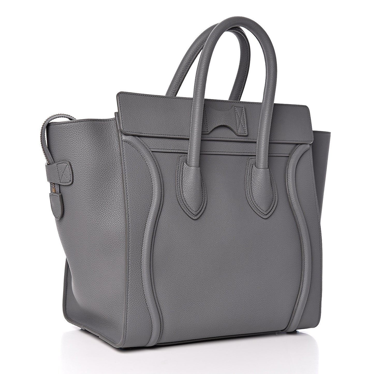 Drummed Calfskin Mini Luggage Kohl