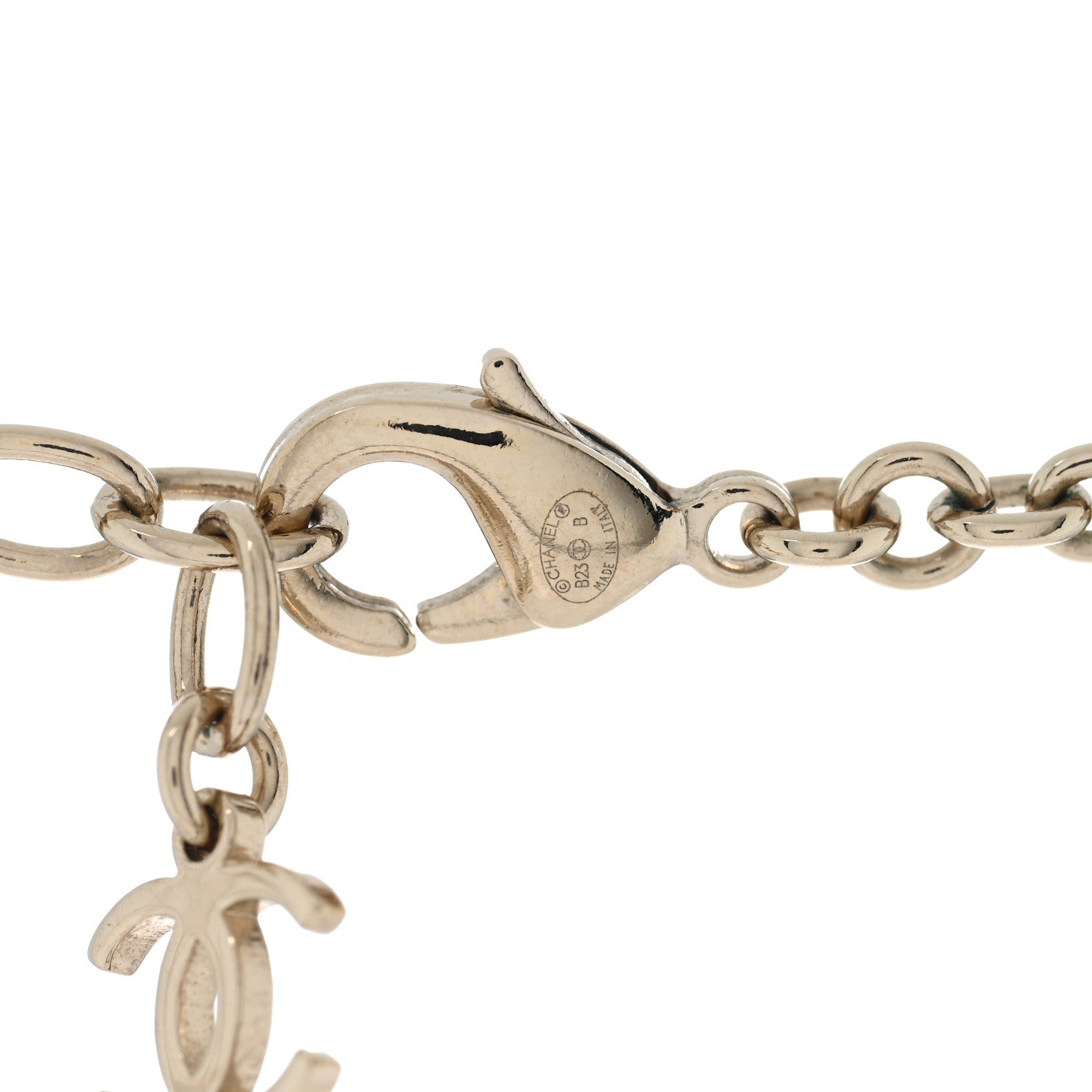 Chanel Crystal CC Twist Short Necklace Gold 4 of 5