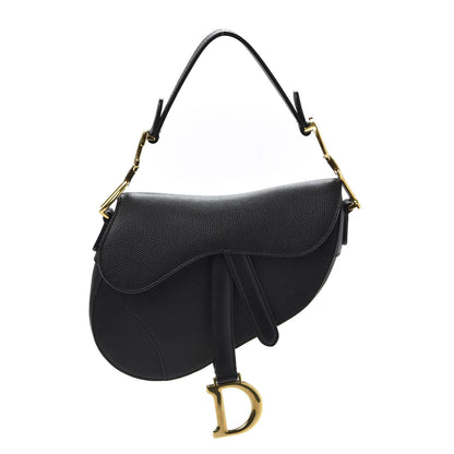 Christian Dior Grained Calfskin Mini Saddle Bag Black 1 of 11