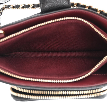 Chanel Caviar Quilted Business Affinity Phone Holder With Chain Black 6 of 16