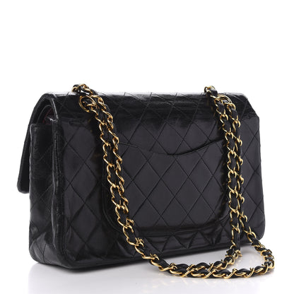 Chanel Lambskin Quilted Medium Double Flap Black 3 of 16