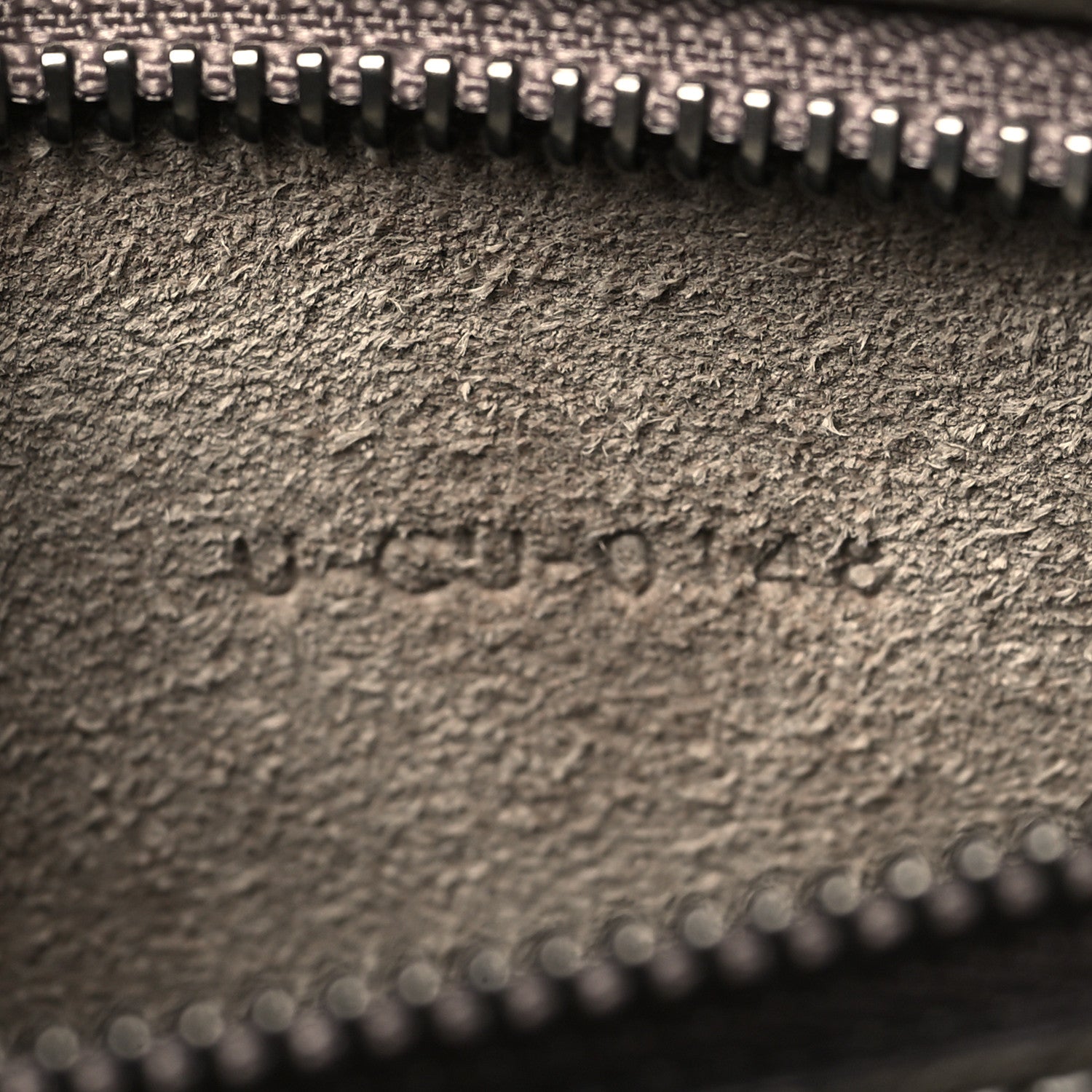 Celine Drummed Calfskin Micro Luggage Souris 7 of 10