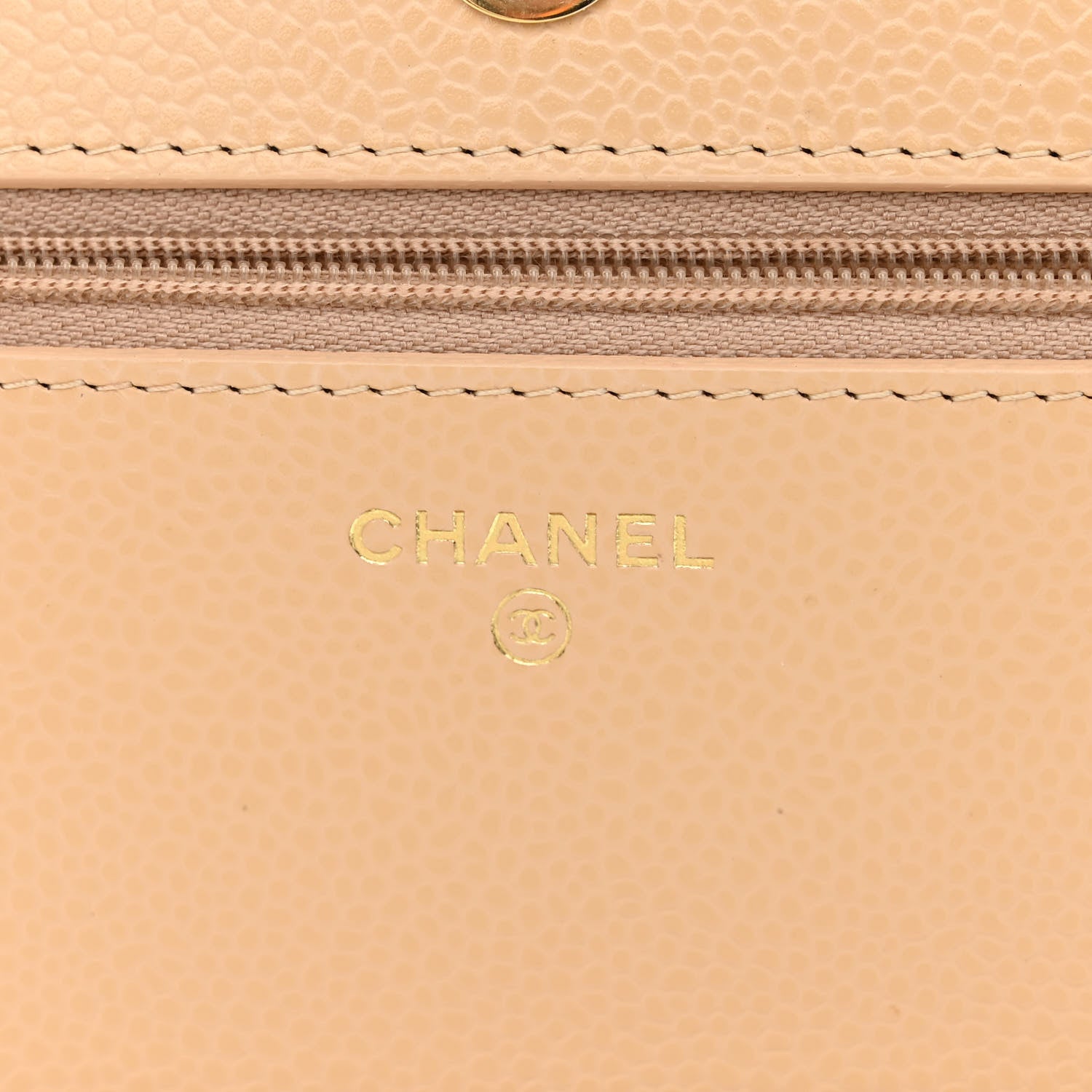 Chanel Caviar Quilted Wallet On Chain WOC Beige 6 of 13