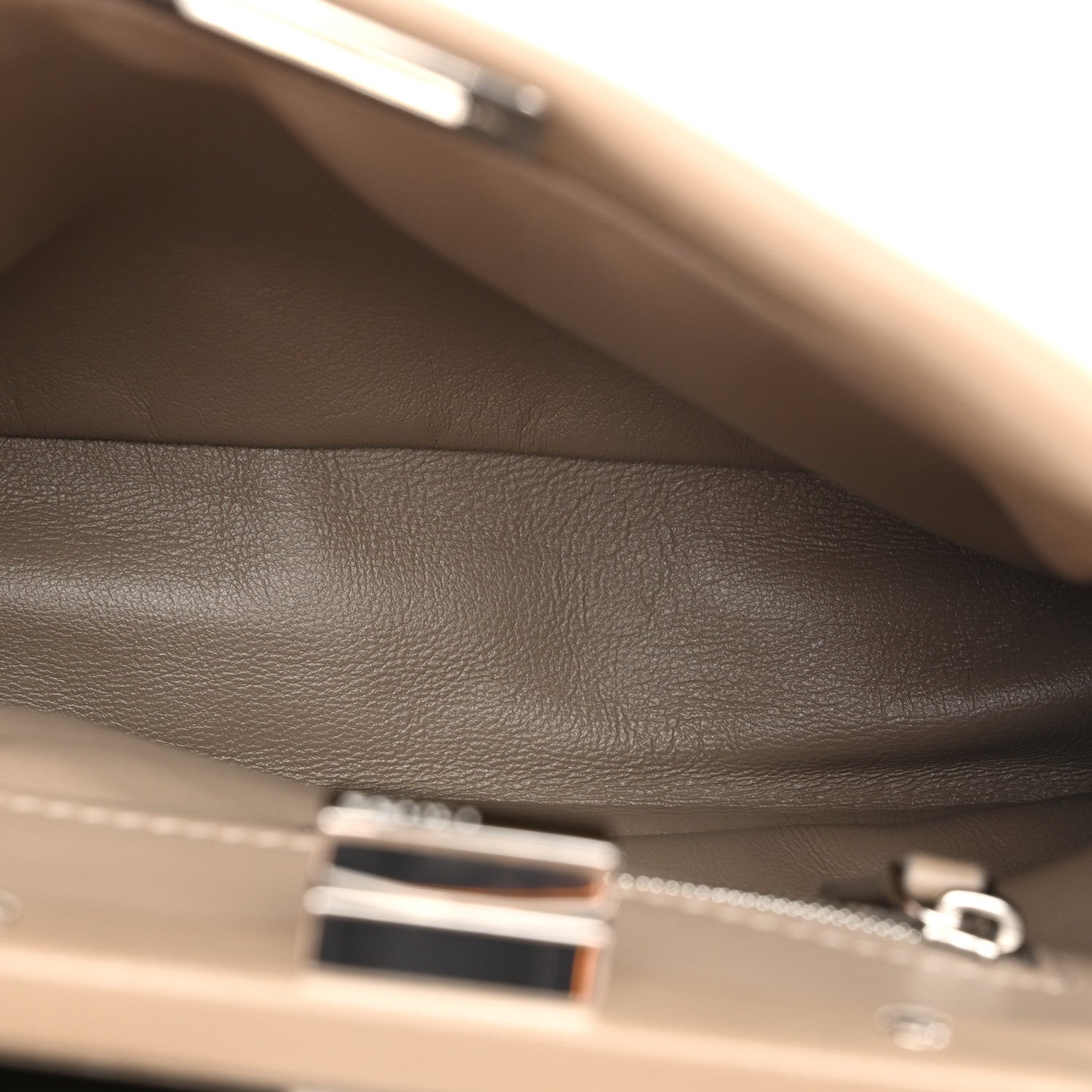 Fendi Nappa Mini Peekaboo Iconic Satchel Tortora 5 of 15