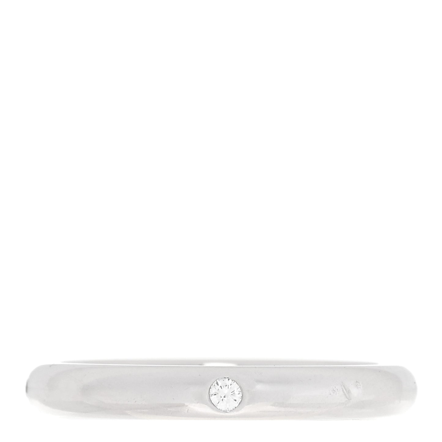 Platinum Diamond Elsa Peretti Band Ring 53 6.5