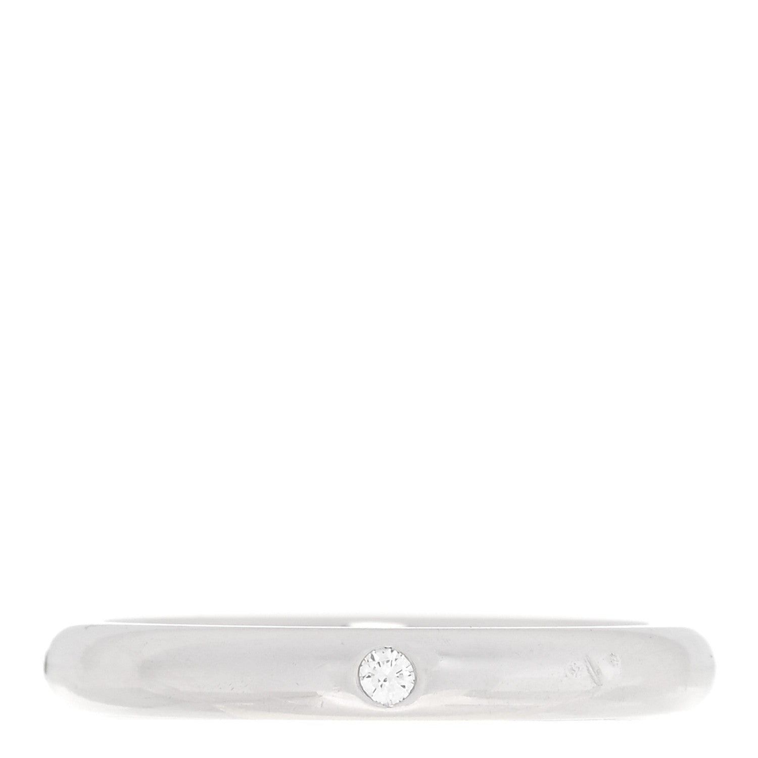 Tiffany Platinum Diamond Elsa Peretti Band Ring 53 6.5 1 of 5
