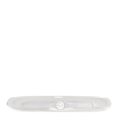 Tiffany Platinum Diamond Elsa Peretti Band Ring 53 6.5 1 of 5