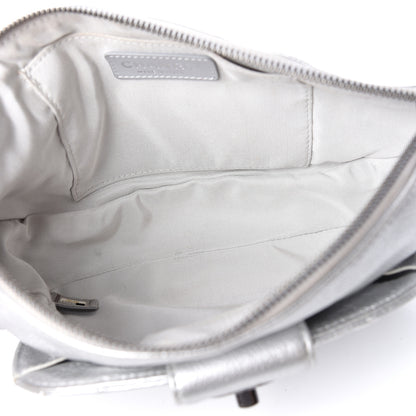 Chanel Metallic Grained Calfskin Quilted Casual Rock Waist Bag Fanny Pack Silver 7 of 10