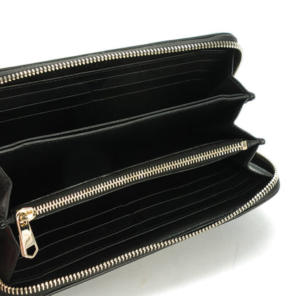 Givenchy Calfskin Crocodile Embossed Pandora Zip Around Wallet Black 5 of 8