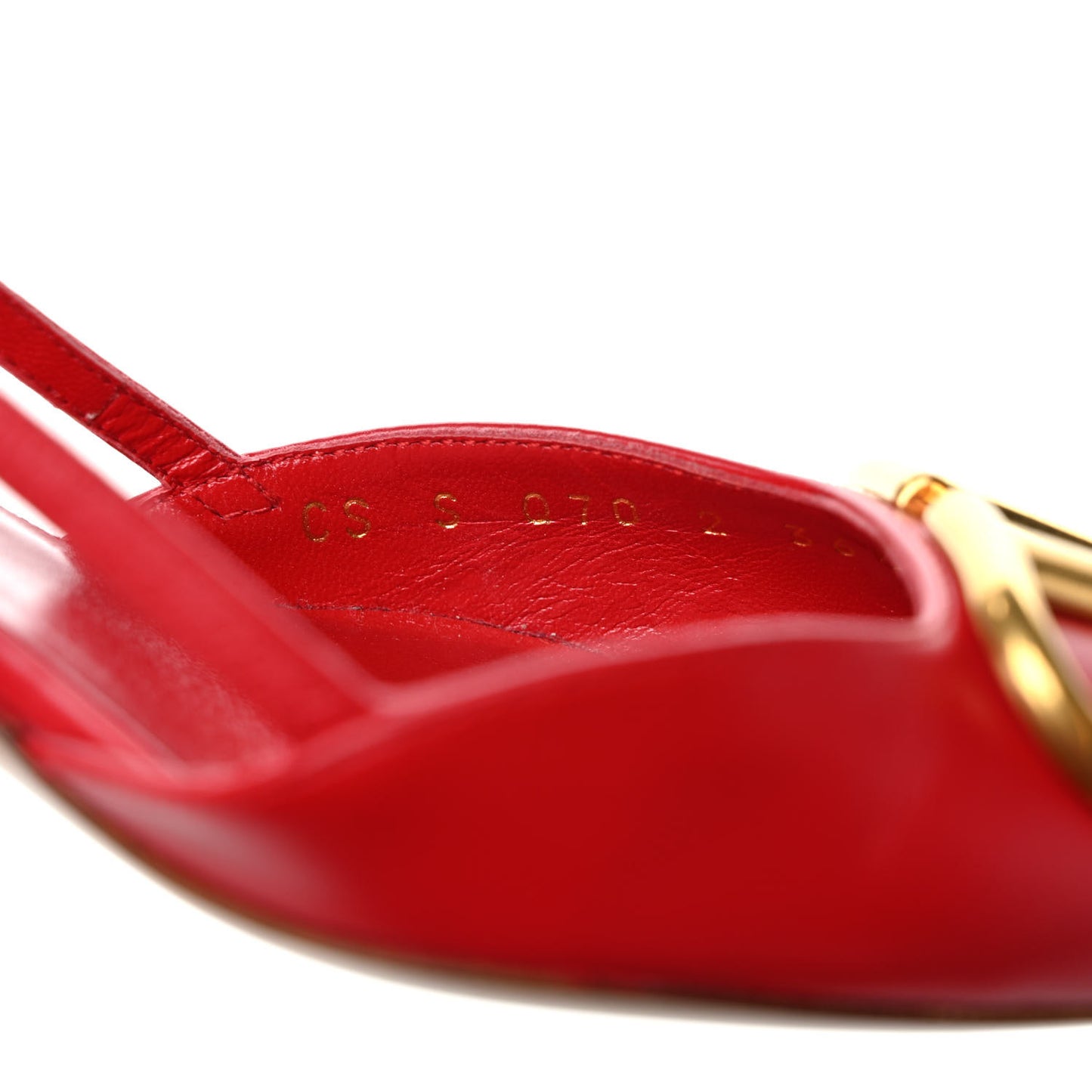 Calfskin Vlogo Slingback 40mm Pumps 36.5 Rouge Pur