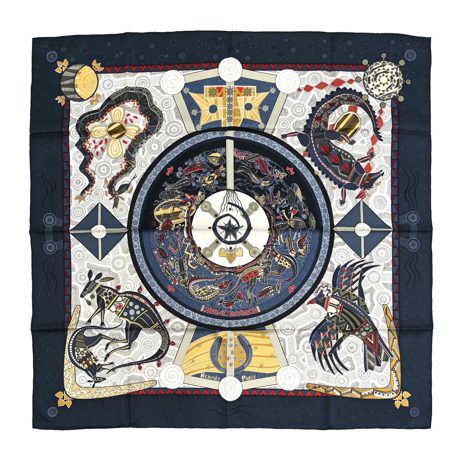 Hermes Silk Reve D'Australie Scarf 90 1 of 5