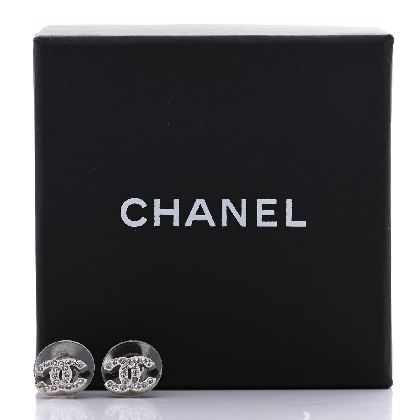 Crystal Mini Timeless CC Earrings Silver