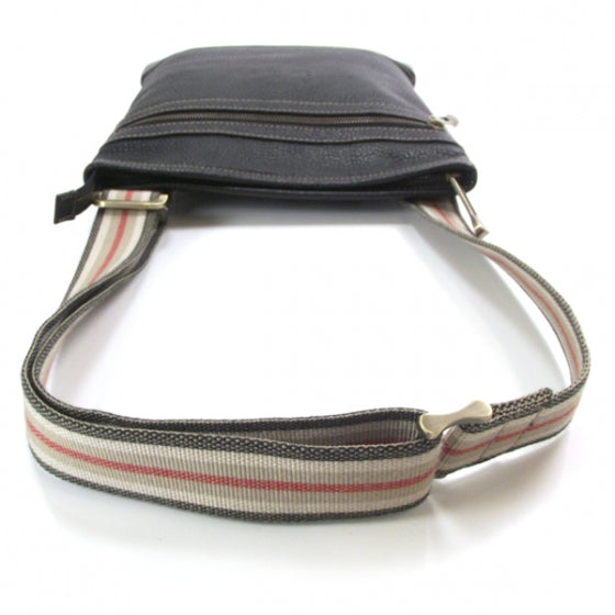 Prorsum Textured Leather Crossbody Bag Black