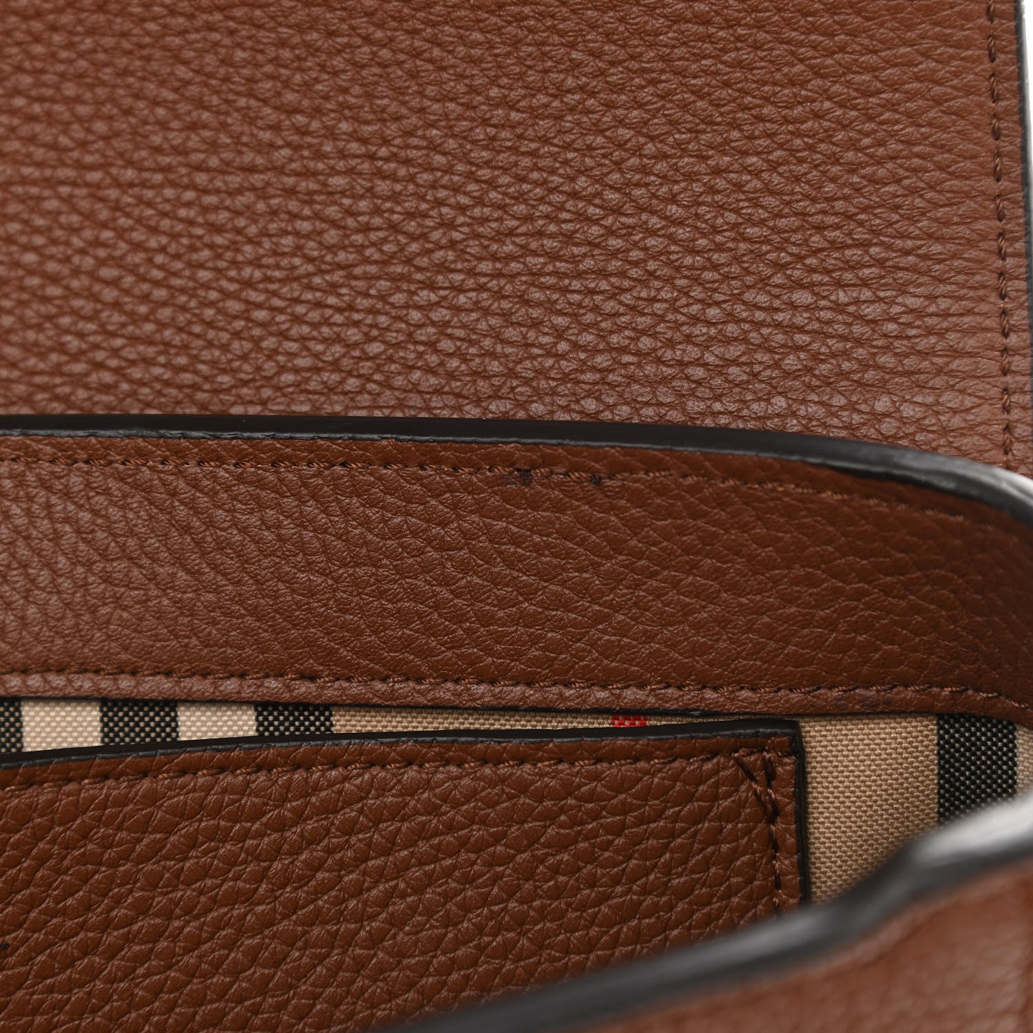 Burberry Calfskin Vintage Check Note Crossbody Bag Tan 12 of 15