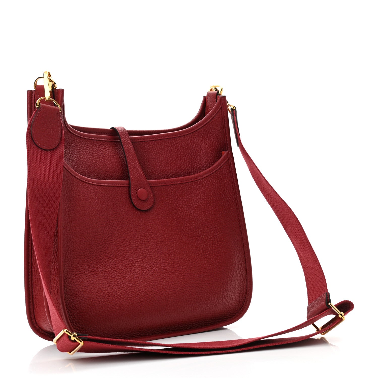 Hermes Taurillon Clemence Evelyne III PM Rouge Grenat 2 of 9