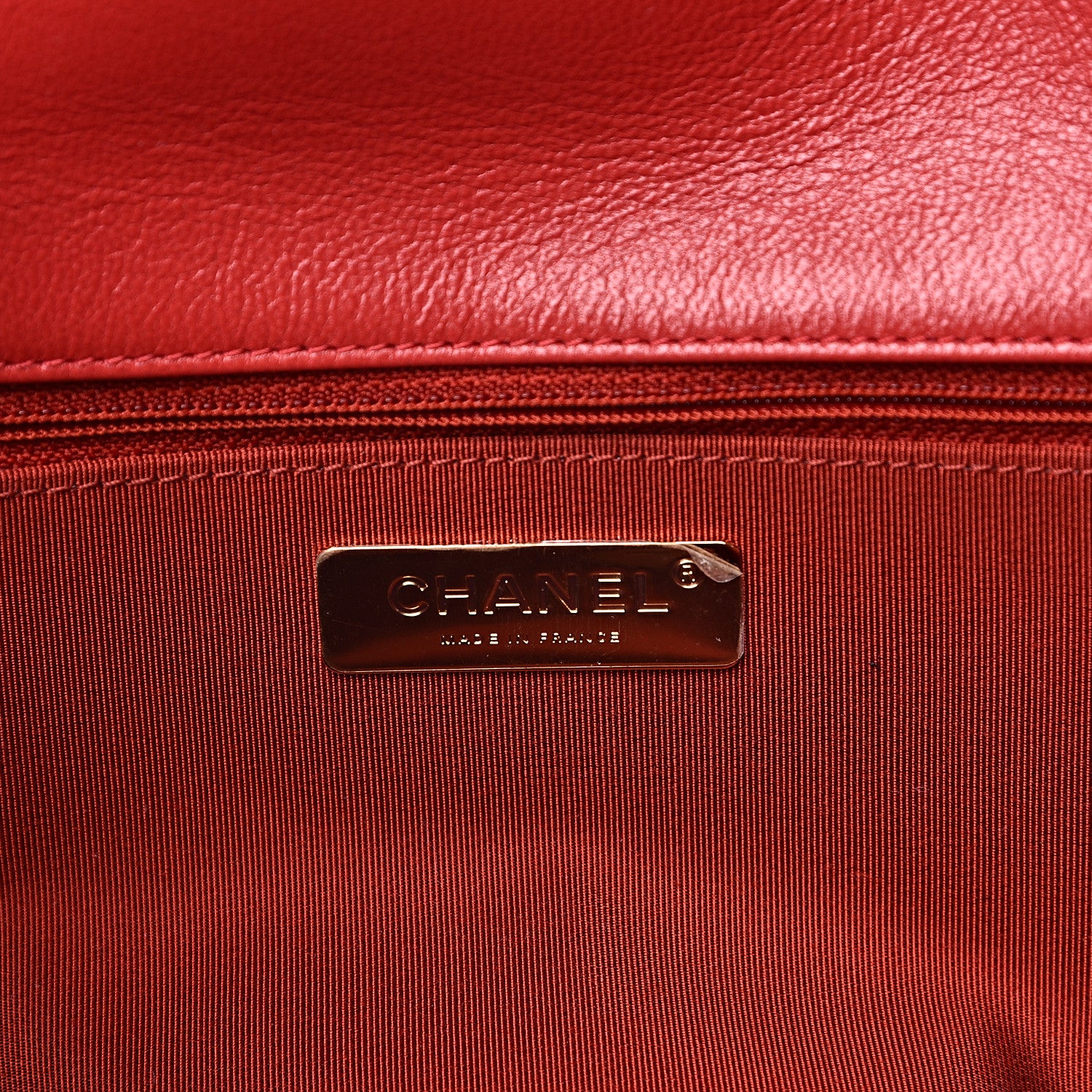 Chanel Goatskin Quilted Large 19 Flap Red 5 of 10