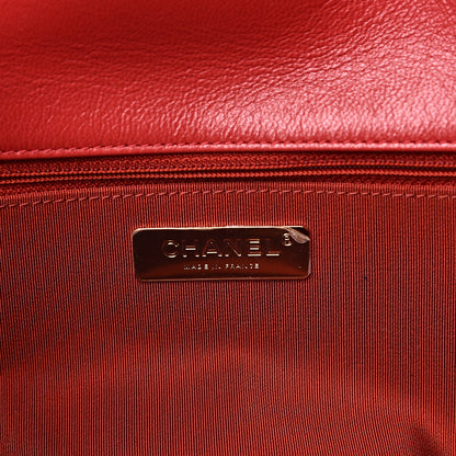 Chanel Goatskin Quilted Large 19 Flap Red 5 of 10