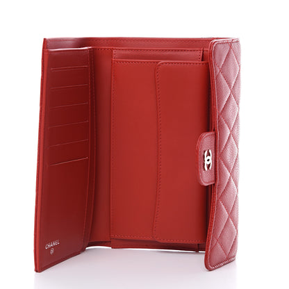 Chanel Caviar Quilted Large Flap Wallet Red 4 of 7