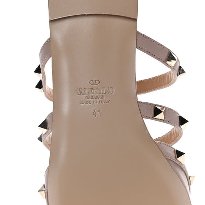 Valentino Garavani Nappa Rockstud Flat Cage Mules 41 Poudre 8 of 13