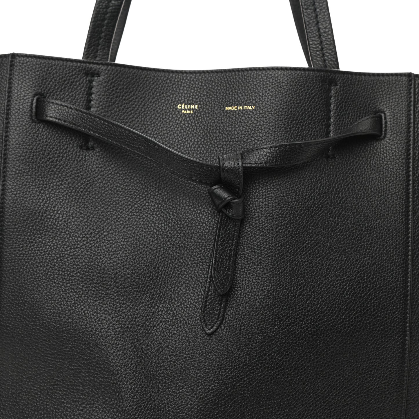 Soft Grained Calfskin Small Belt Cabas Phantom Black