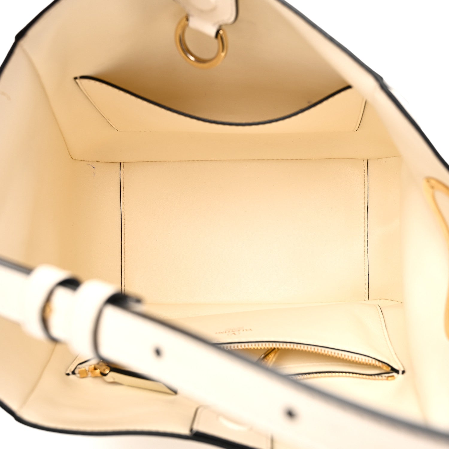 Valentino Garavani Calfskin VLogo Bucket Bag White 5 of 9