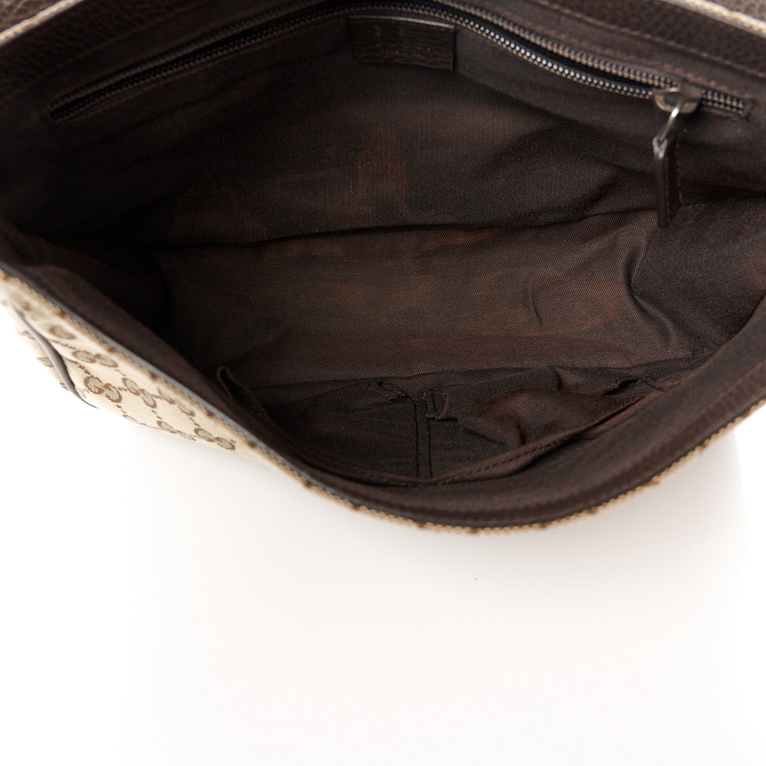 Gucci Monogram Flap Messenger Bag Beige Dark Brown 5 of 12