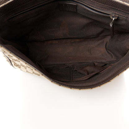 Gucci Monogram Flap Messenger Bag Beige Dark Brown 5 of 12