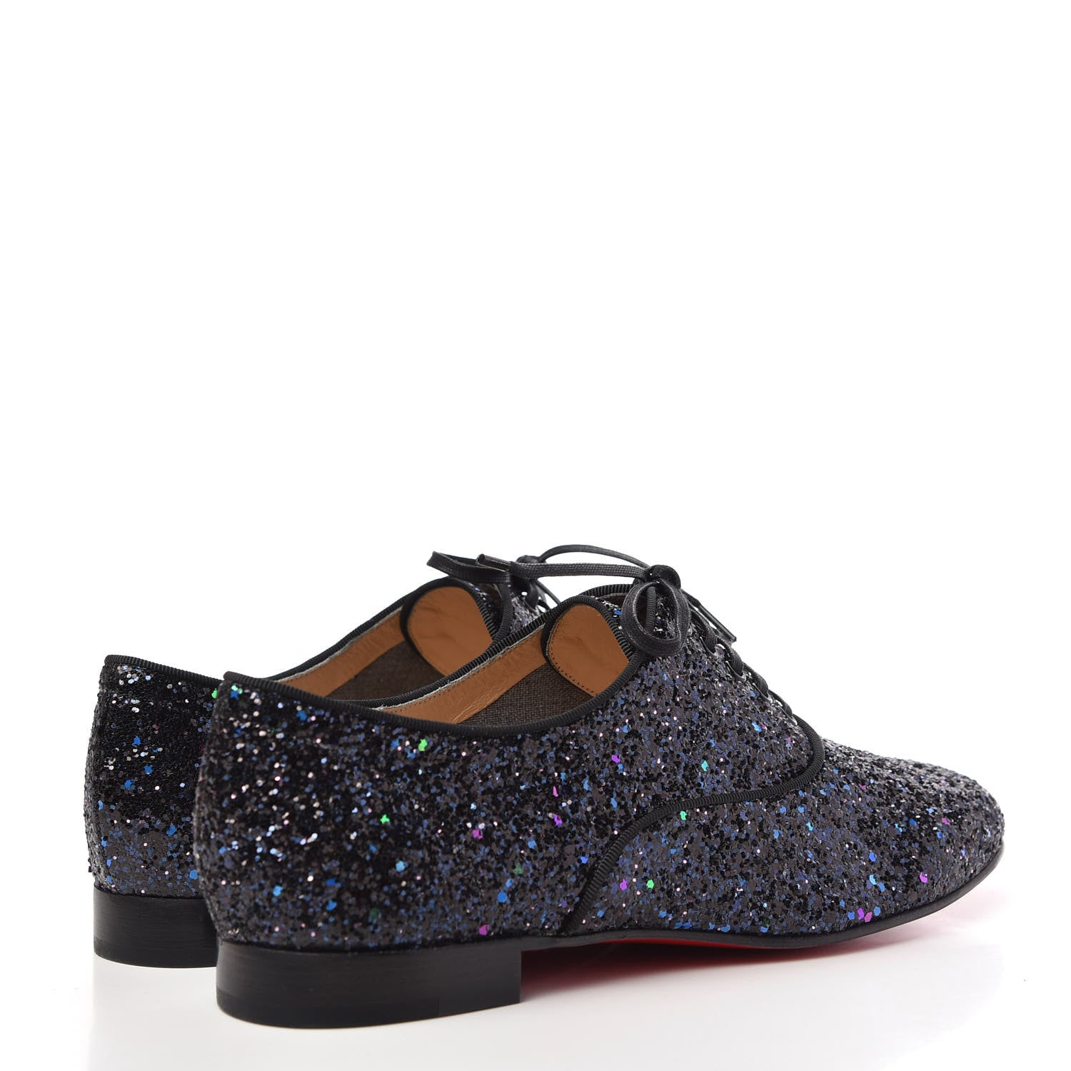 Christian Louboutin Glitter Fred Oxfords 38.5 Black 4 of 10