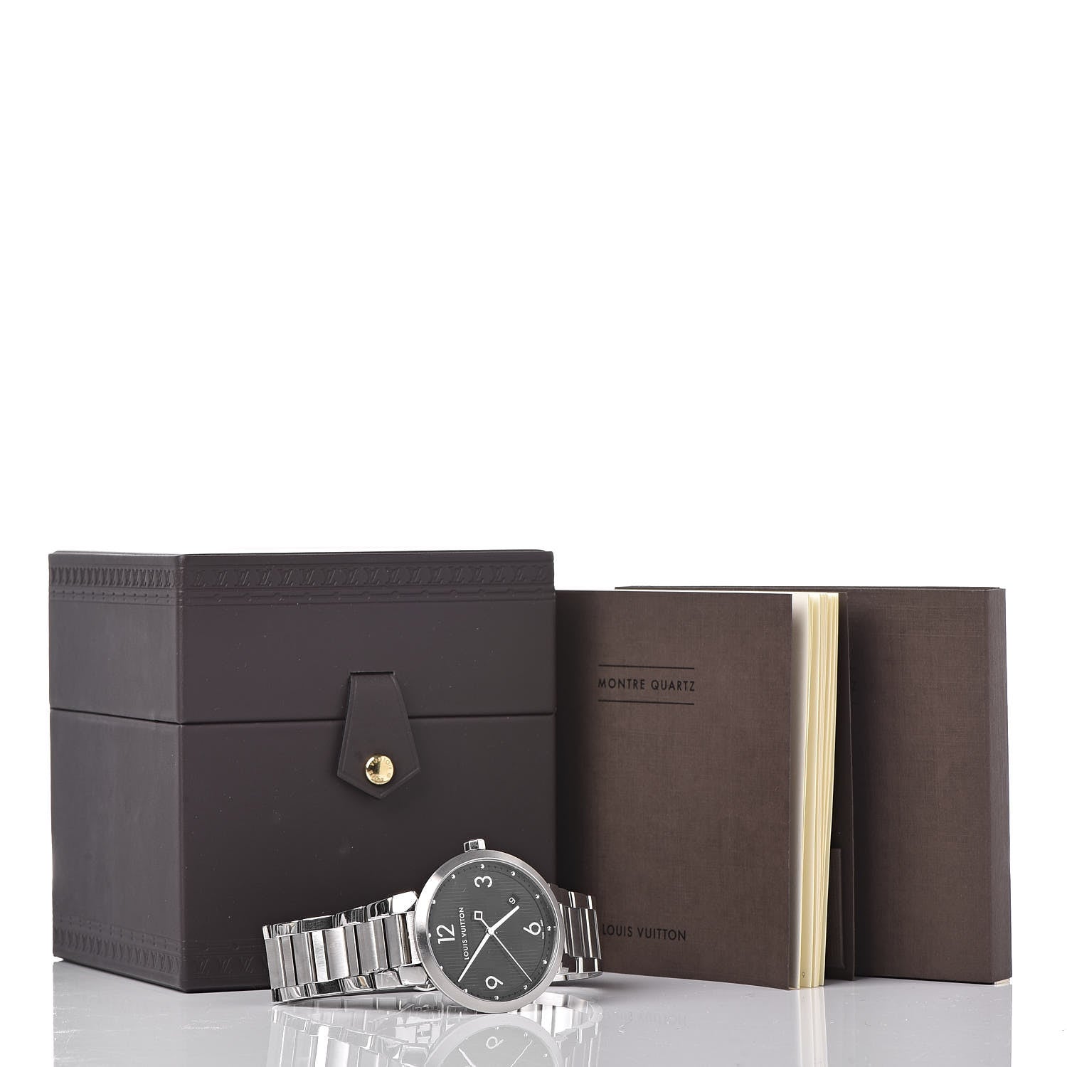 Louis Vuitton Stainless Steel 38mm Tambour Damier Quartz Watch 7 of 7