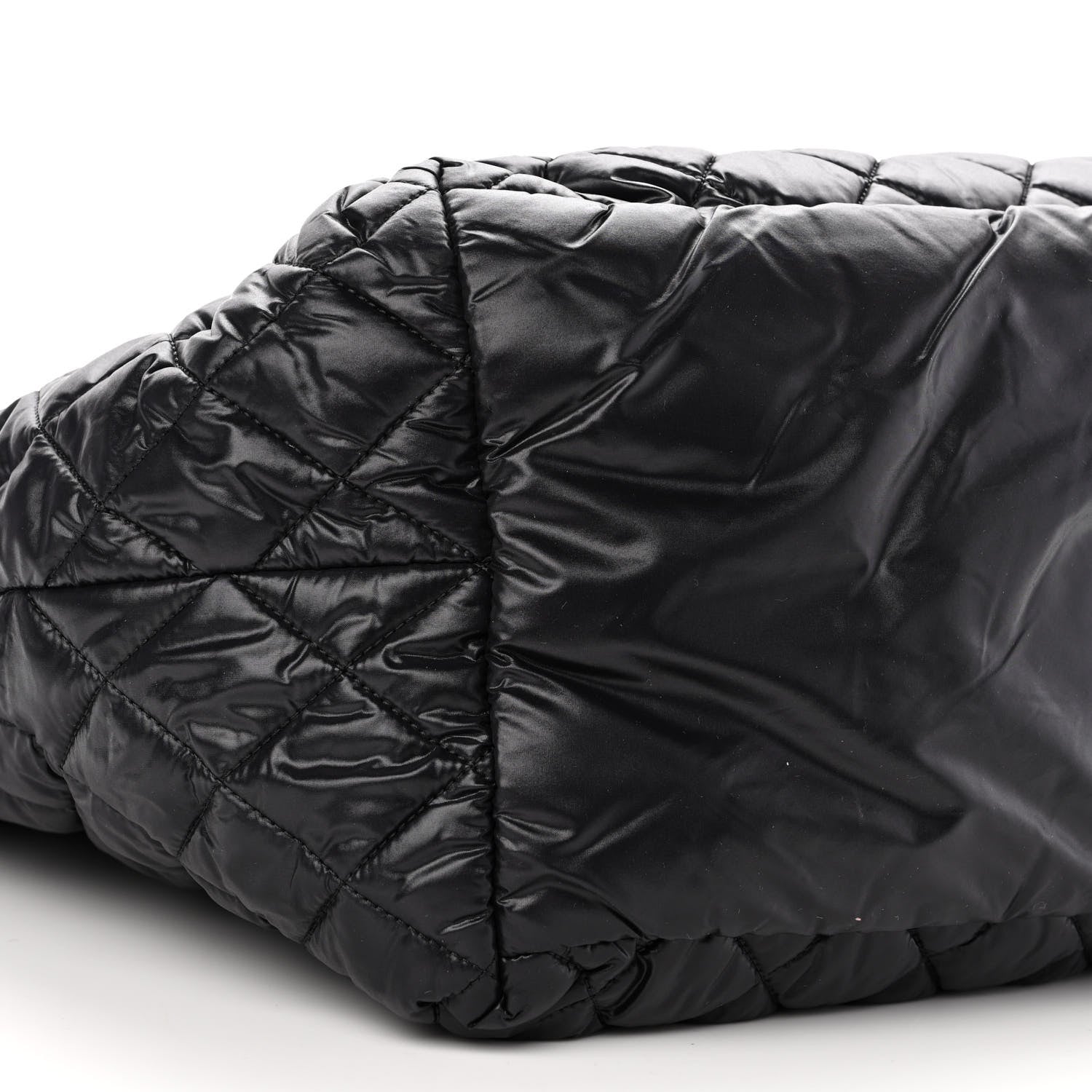 Chanel Nylon Quilted Large Coco Cocoon Tote Black 9 of 10