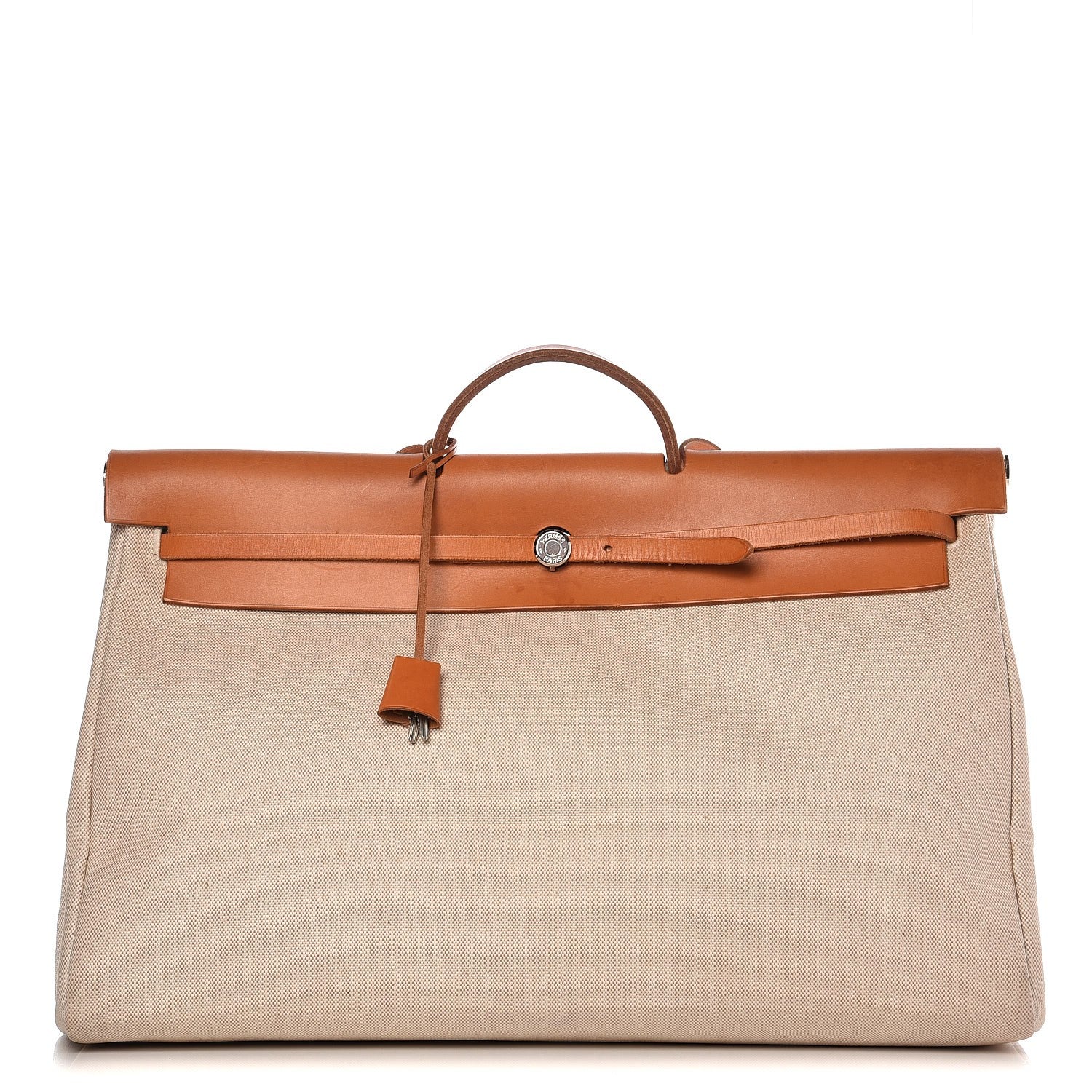 Hermes Toile Vache Calfskin Herbag Cabin Natural 1 of 13
