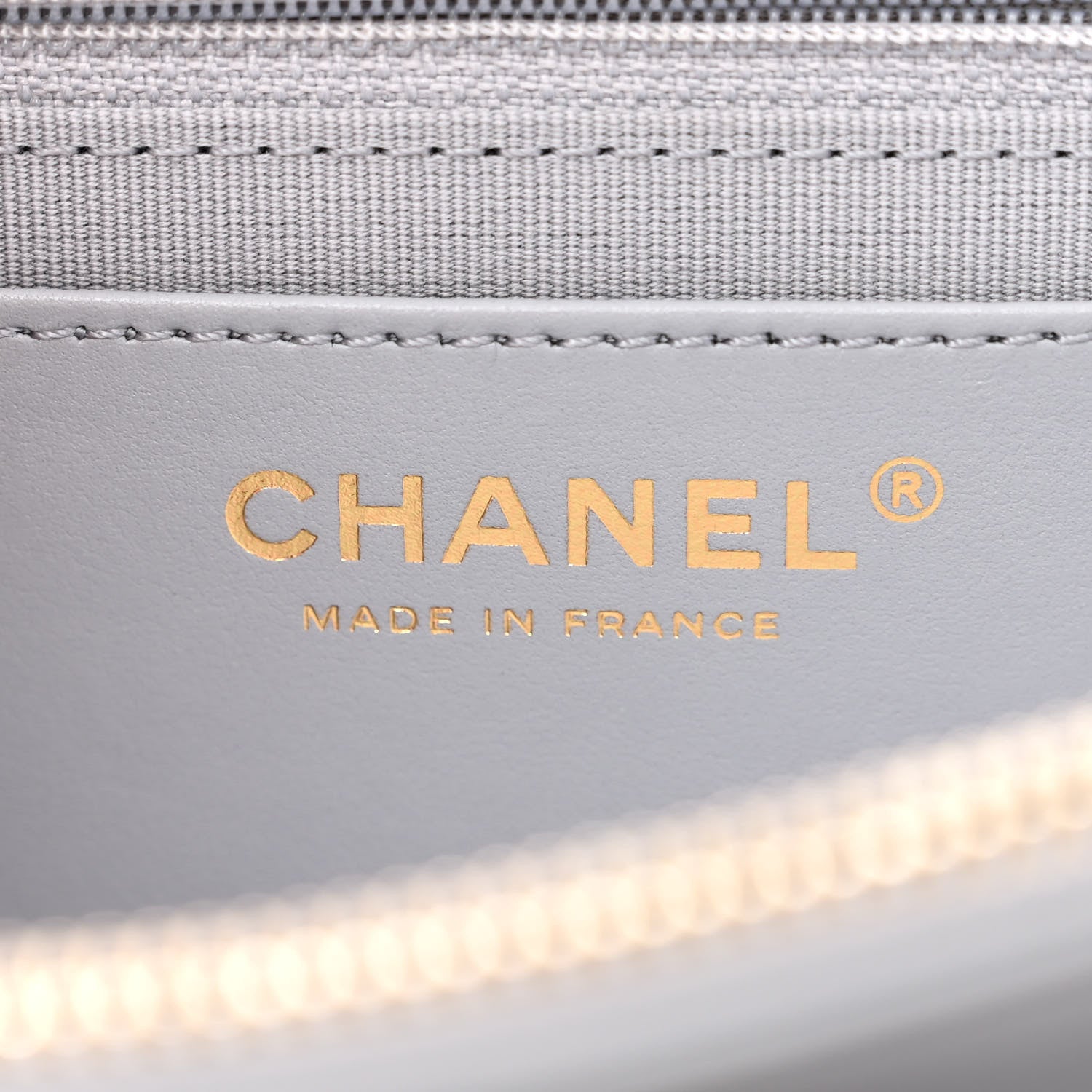 Chanel Caflskin Quilted Dual Handle Chain Flap Bag Grey 6 of 10