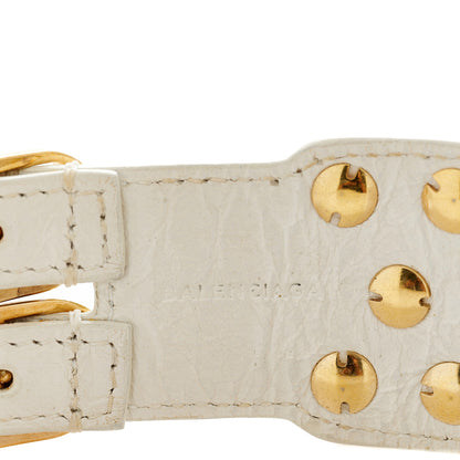 Balenciaga Agneau Arena Three Row Giant Gold Bracelet White 3 of 5