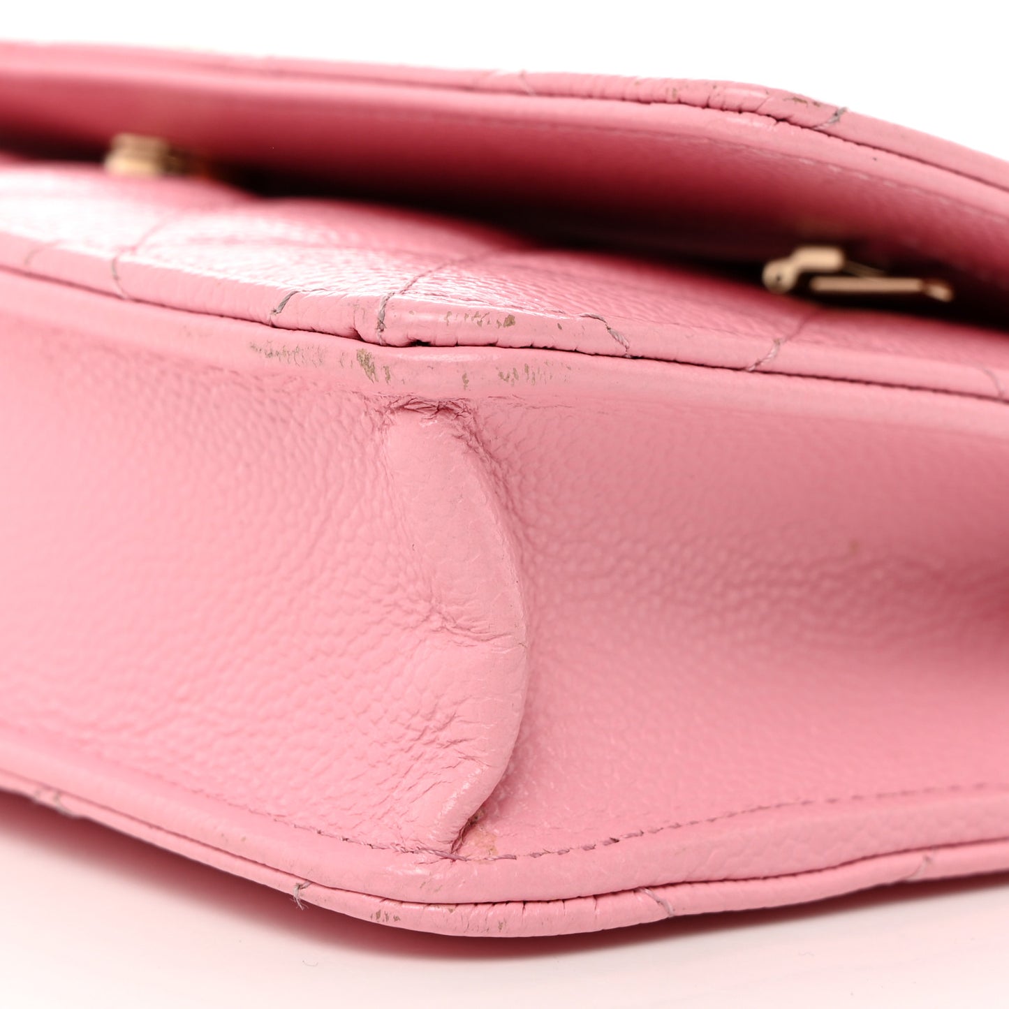 Caviar Quilted Multi Chain Wallet On Chain WOC Light Pink