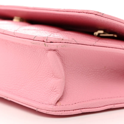 Chanel Caviar Quilted Multi Chain Wallet On Chain WOC Light Pink 10 of 11