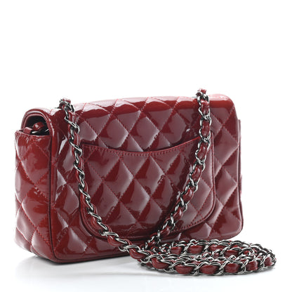 Chanel Patent Calfskin Quilted Mini Rectangular Flap Red 2 of 10