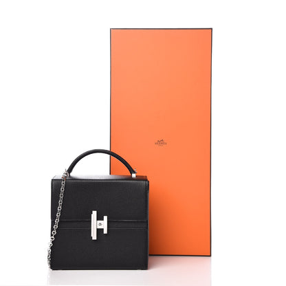 Hermes Chevre Mysore Cinhetic Boxy Top Handle Bag Black 10 of 10