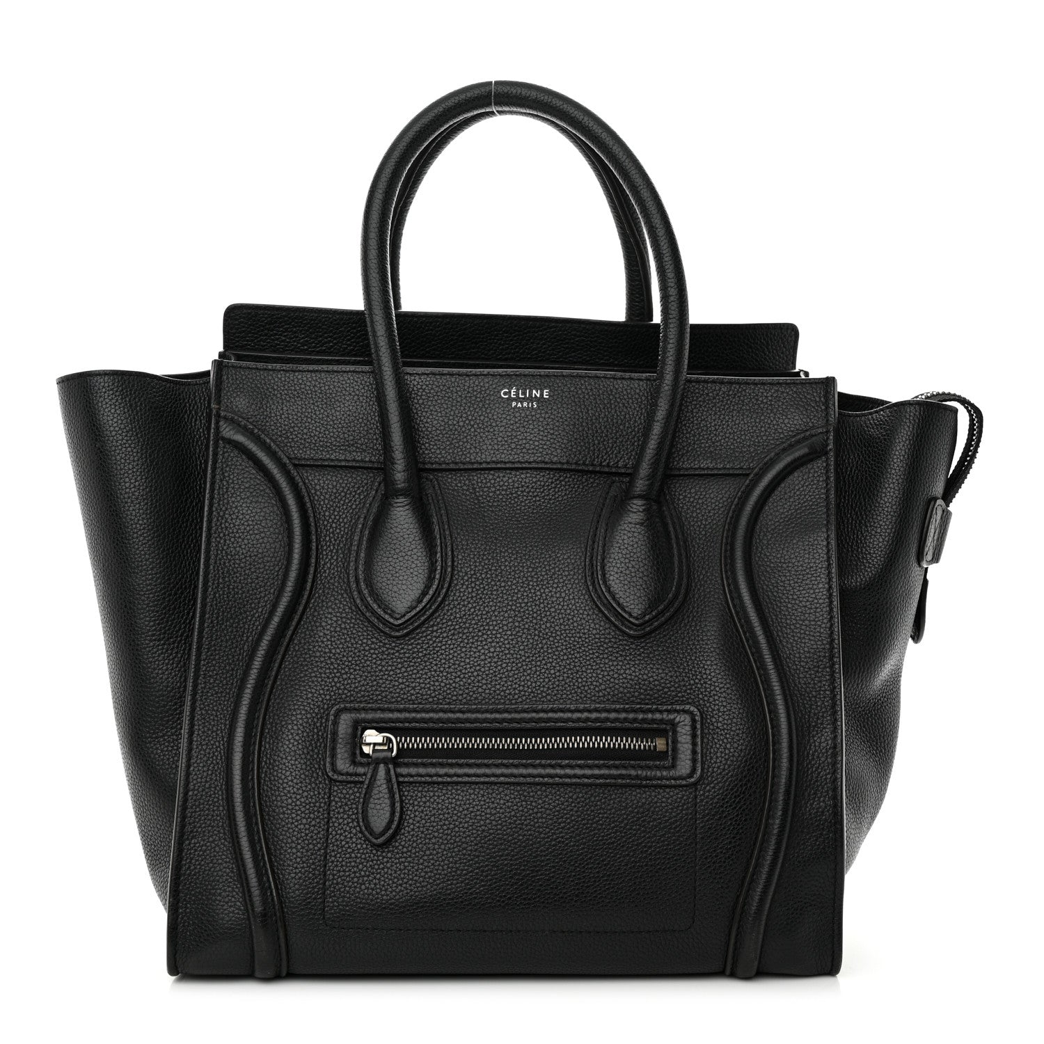 Celine Drummed Calfskin Mini Luggage Black 1 of 12
