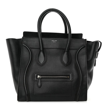 Celine Drummed Calfskin Mini Luggage Black 1 of 12