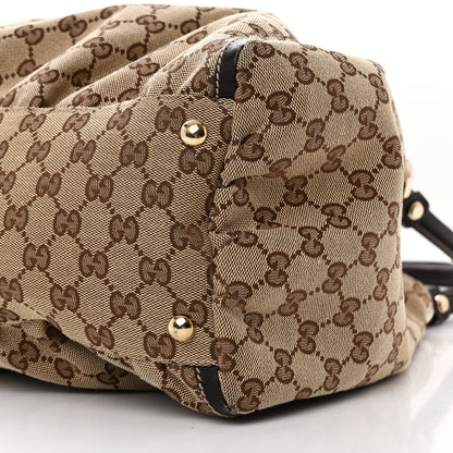 Gucci Monogram Large D Gold Hobo Dark Brown 10 of 12
