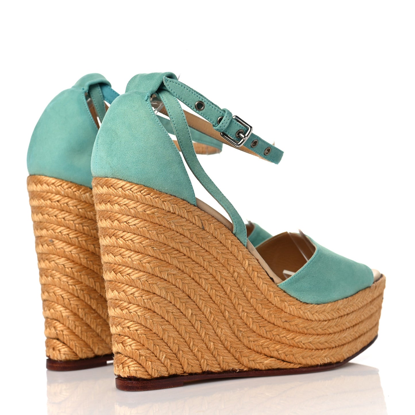 Suede Espadrille Wedge Sandals 39