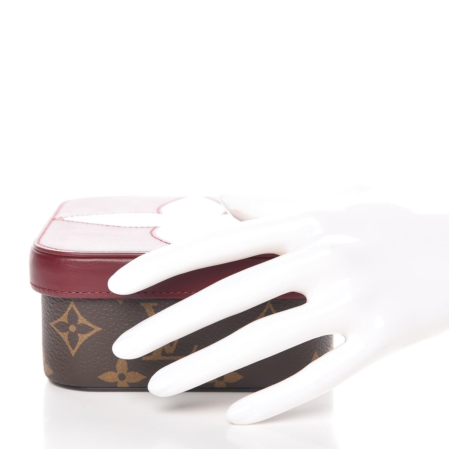Monogram Clarence Box MM Burgundy
