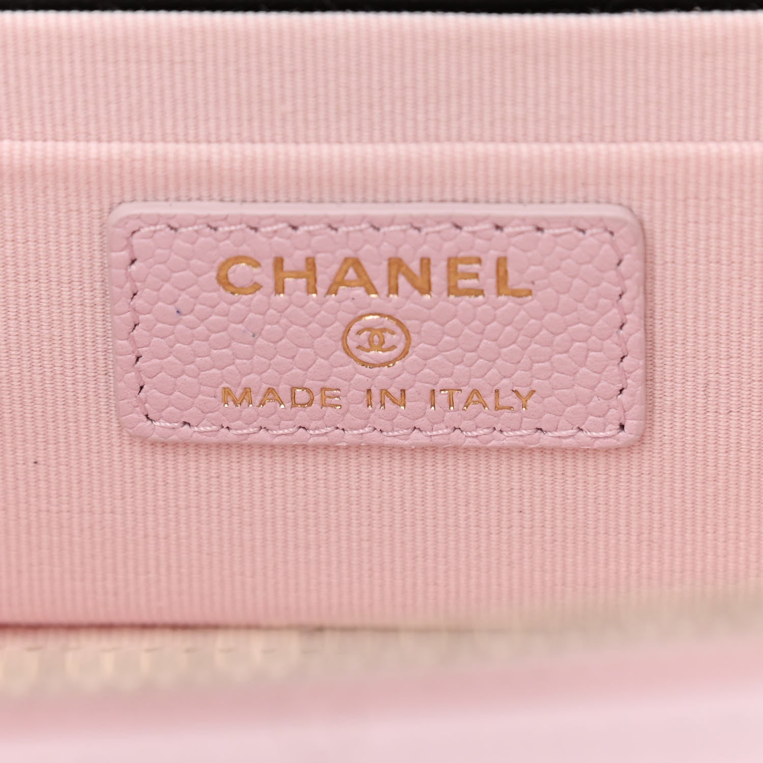 Chanel Caviar Quilted Small Tiny CC Vanity Case With Chain Light Pink 6 of 10